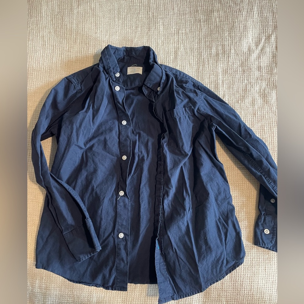 Boys crewcuts true Navy Button down Shirt